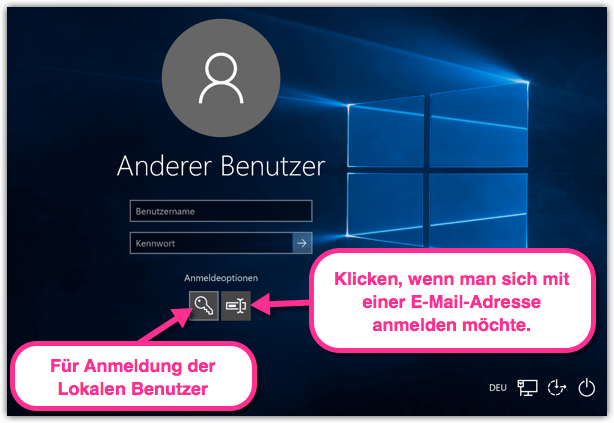 Windows 10 Klassische Anmeldung