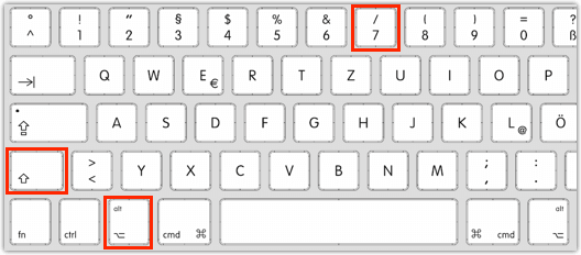 Shortcut für Backslash Deutsche Tastatur \ Mac Backslash german Keyboard