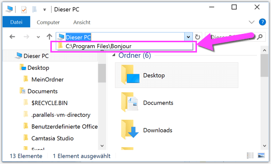 Windows 10 Explorer Verlauf