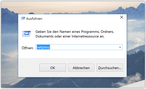 Windows 10 netplwiz