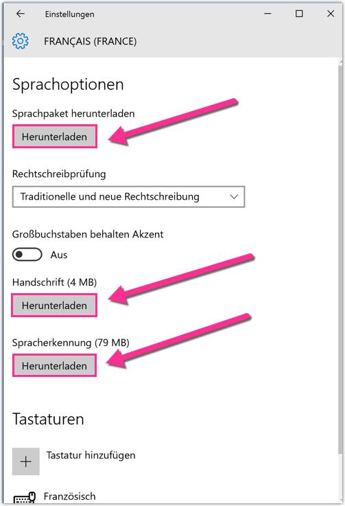 Windows 10 Sprachdatei installieren