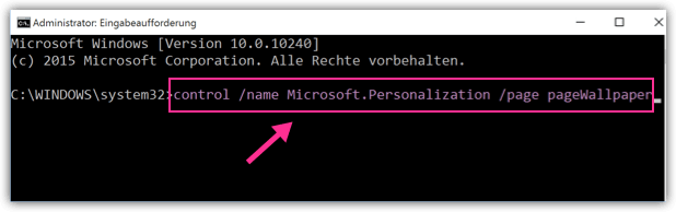 control :name Microsoft.Personalization :page pageWallpaper