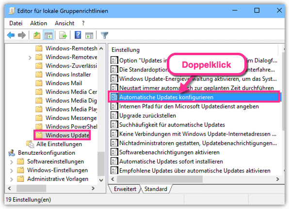 Windows 10 Automatische Updates konfigurieren