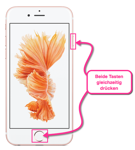 iPhone 6s Screenshot-Tasten