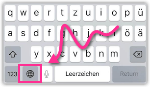 iPhone zwischen Tastatur-Sprachen wechseln
