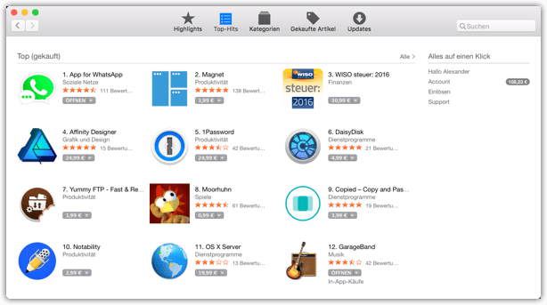 Mac OS X App Store