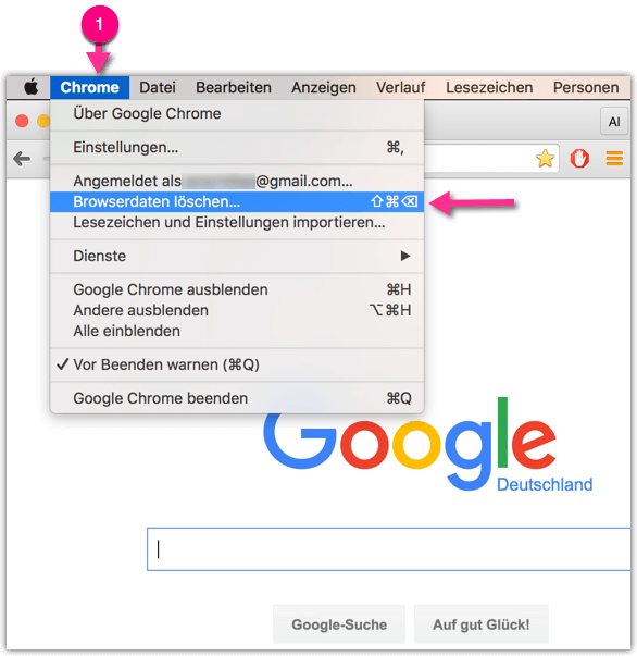 Mac Chrome Verlauf loeschen